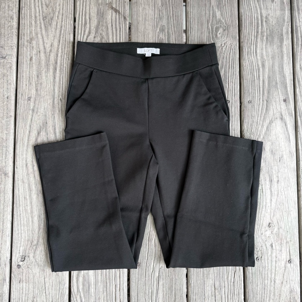 Loft Ponte Straight Crop Pant